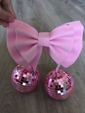 Pink Cherry Disco Ball Decor
